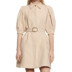 Sandro - Belted Beige Dress